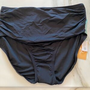 Kona Sol Black High-Waist Bikini Bottom